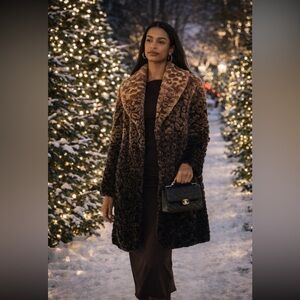❄️SUPER RARE❄️ Anthropologie NWT Unreal Fur Faux-Fur Boho Coat size XS.